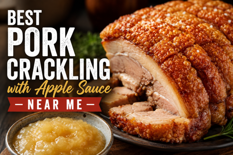 Best Pork Crackling with Apple Sauce Near Me
