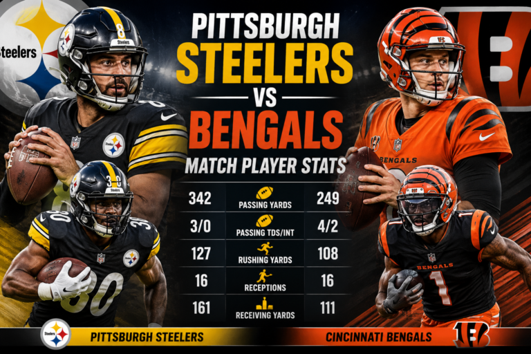pittsburgh steelers vs bengals match player stats