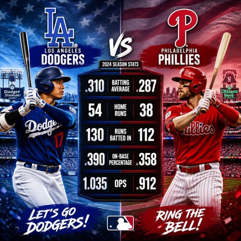 dodgers vs phillies match player stats