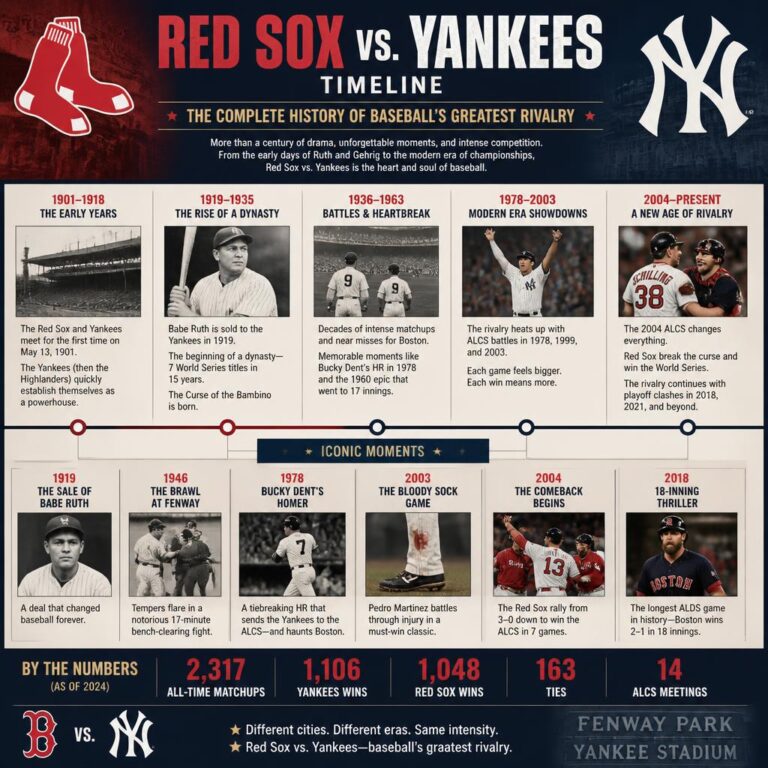 Red Sox vs New York Yankees Timeline
