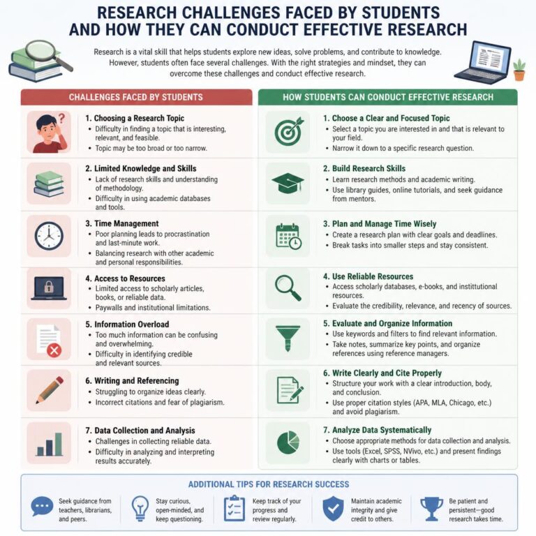 Research Challenges Faced by Students and How They Can Conduct Effective Research