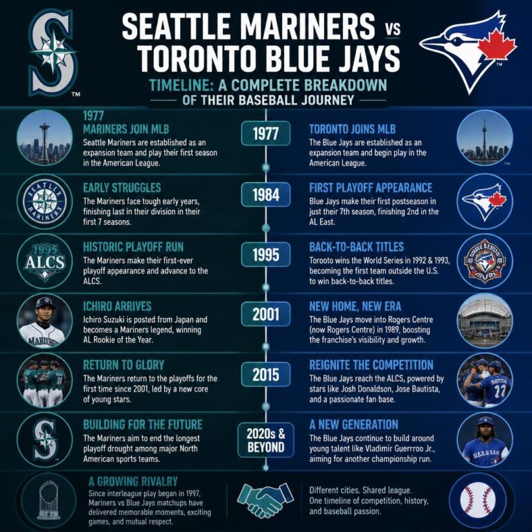 Seattle Mariners vs Toronto Blue Jays Timeline