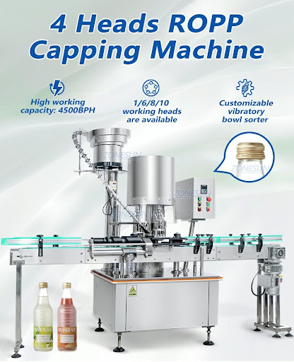 Automatic ropp capping machine High Speed Bottle Efficiency