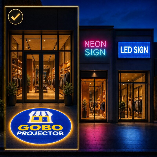 Gobo Projector vs Neon Sign vs LED Sign: Which Is Better for a Storefront?