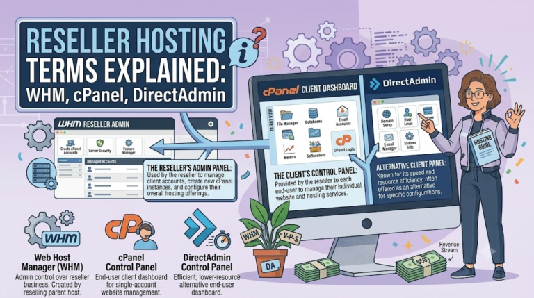 Reseller Hosting Terms Explained: WHM, cPanel, DirectAdmin